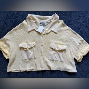 Cropped Waffle Shacket